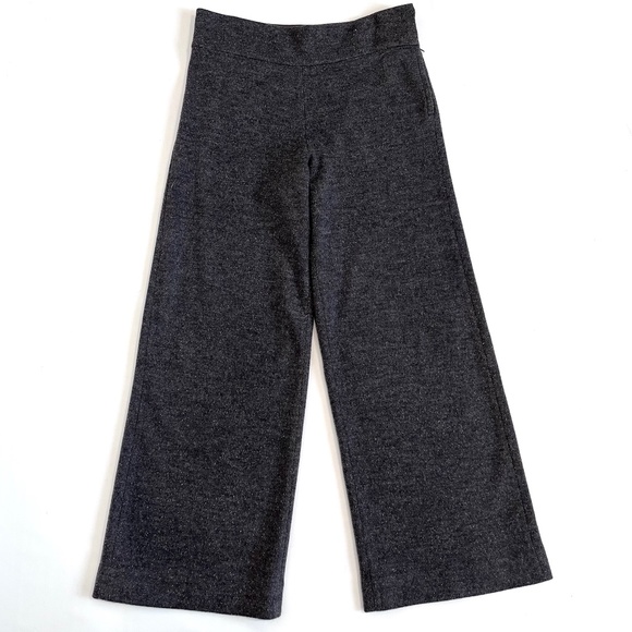 COS Gray Wool Tweed Wide Leg Trousers - Picture 1 of 7